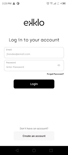 Android application Ekklo screenshort