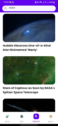 Space API App Screen 3