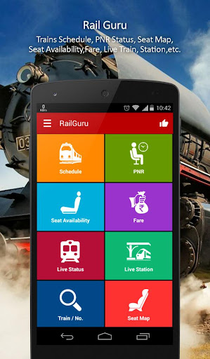 Android application Indian Railway Time Table screenshort
