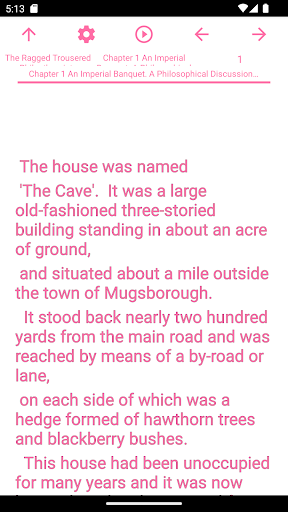 Android application zBook: The Ragged Trousered screenshort