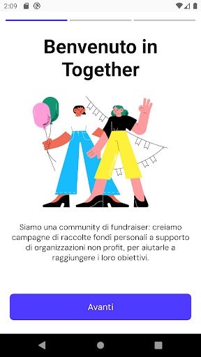 Android application Riseact Together screenshort