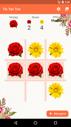 Android application Simple TicTacToe screenshort