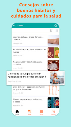 Android application Consejos Saludables screenshort