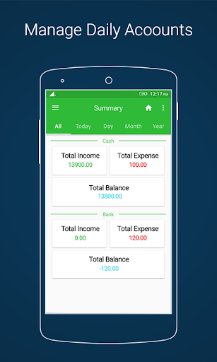 Android application Daily Account Manager Book - I screenshort