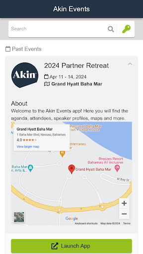 Akin Events Screen 2
