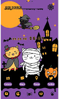screenshot of Cute Theme-Kitty Halloween-