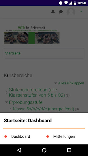 Android application FOSS Moodle screenshort