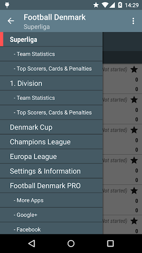 Android application Football Denmark screenshort