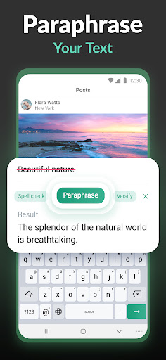 Screenshot of Keyboard AI Assistant: Writely