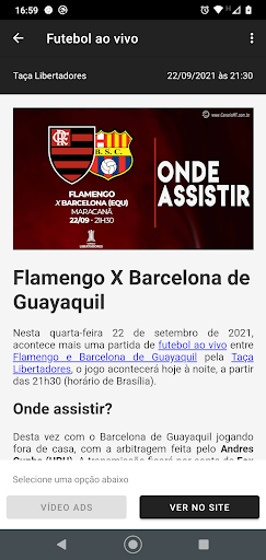 Futebol ao vivo Screen 3