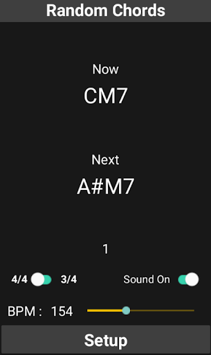 Random chords Sight reading Screenshot