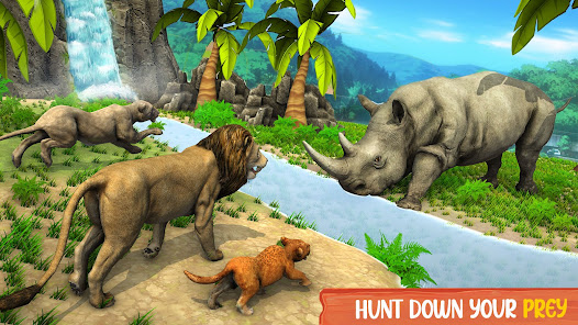 Captura 7 Lion Games 3D: Jungle King Sim android
