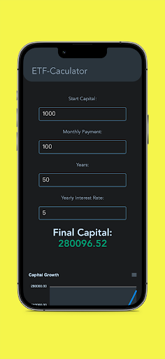 Android application ETF Calculator screenshort