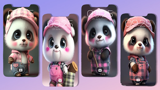 Android application Cute Panda Wallpapers screenshort