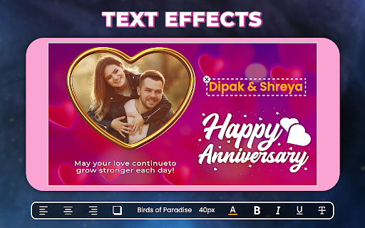 Android application Anniversary Photo Frame screenshort