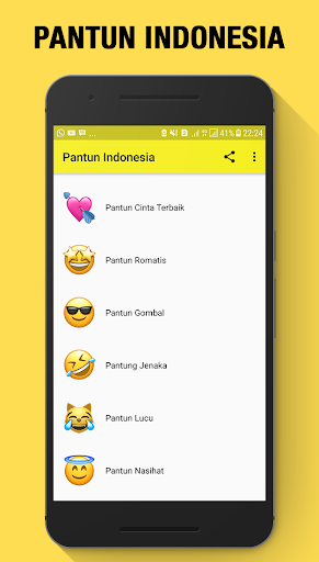 Android application Pantun Lengkap screenshort