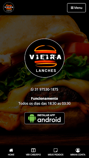 Android application Vieira Lanches screenshort
