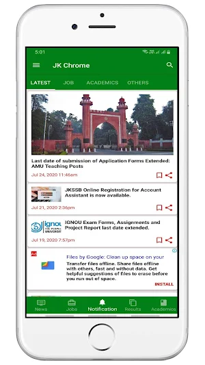 JK Chrome: JK News & Jobs Updates. screenshot 3