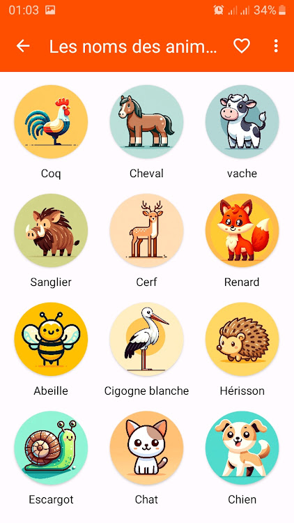 Les animaux en français - 1.0.2 - (Android)