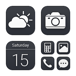 Image de l'icône Wow Black Theme  - Icon Pack