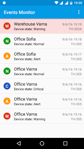 Android application Events Monitor screenshort