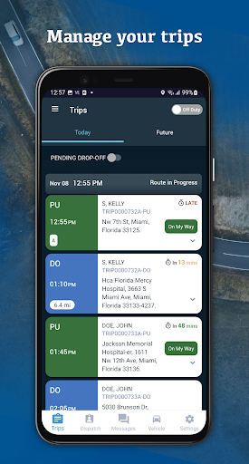 Android application WellRyde Driver screenshort