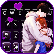 Lovers Hug Keyboard Background