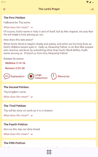 Lutheran Catechism Screenshot