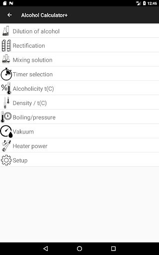 Android application AlcoholCalculator+ screenshort