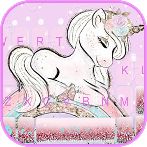 Glitter Fantasy Unicorn Keyboa  Icon