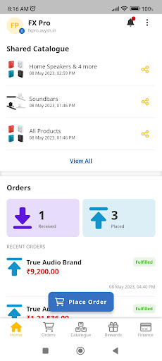 Android application Avysh Partner screenshort