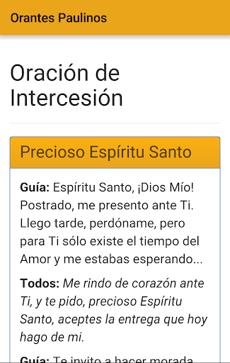 Orantes Paulinos Screen 3