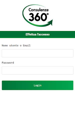 Android application Consulenze 360 screenshort
