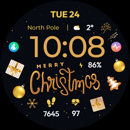 TVV Christmas 5 Watch Face screenshot 7