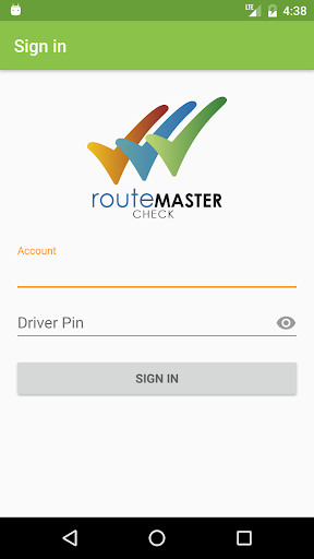 Android application routeMASTER Check screenshort