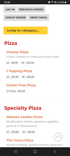 The Pizza Depot Screen 2