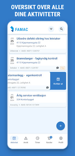 Android application FAMAC screenshort