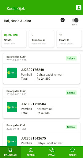 Android application Tukang kadai screenshort