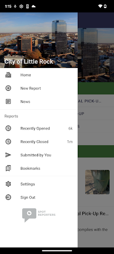 Android application Little Rock 311 screenshort