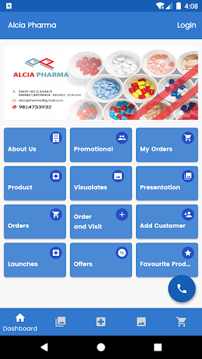 Android application Alcia Pharma screenshort