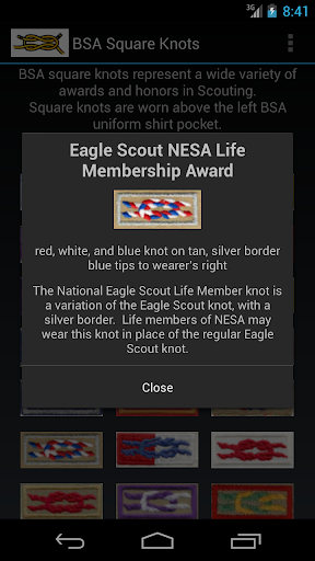 Square Knots for BSA Uniforms Screen 2