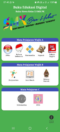 Android application Edubuk Kelas X SMK PK screenshort