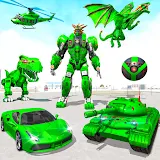 Dragon robot transformation 3D icon