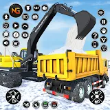 Snow Excavator Dump Truck Game icon