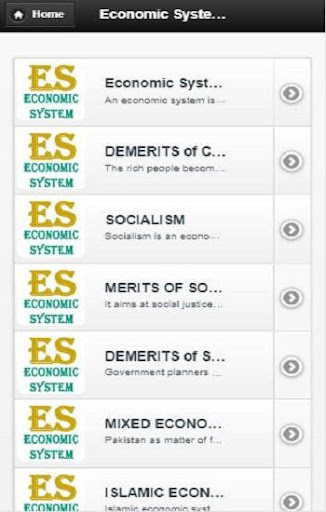 Android application Economic System screenshort