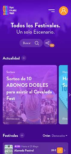 Android application FanMusicFest screenshort