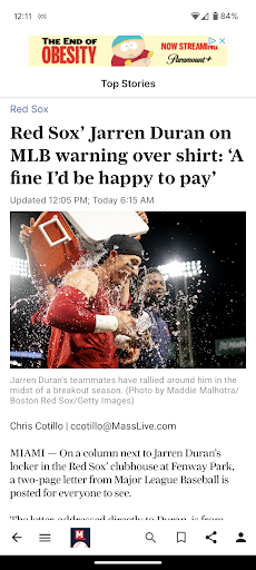 Android application MassLive.com: Red Sox News screenshort