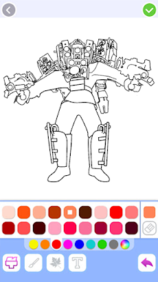 Titan Speaker Man Coloringのおすすめ画像3