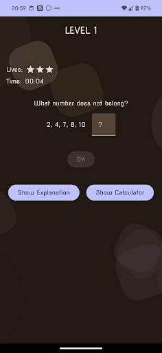 Android application Number Series screenshort