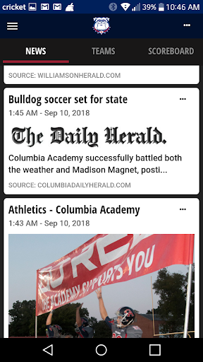 Columbia Academy Sports Screen 3